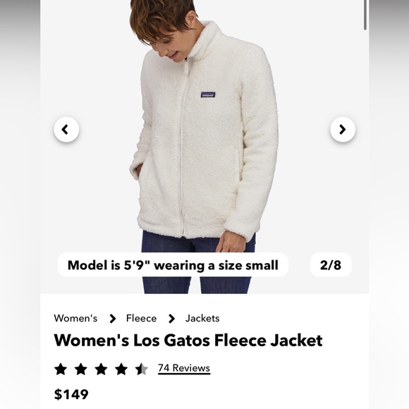 Patagonia Los Gatos fleece jacket in birch white - Picture 5 of 5